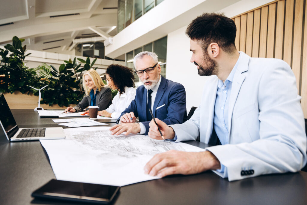 Business development consultants planning expansion